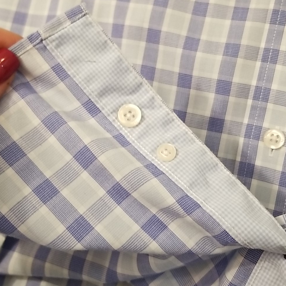Nautica Plaid A Bit Trimmer Button Up Shir - Picture 5 of 8